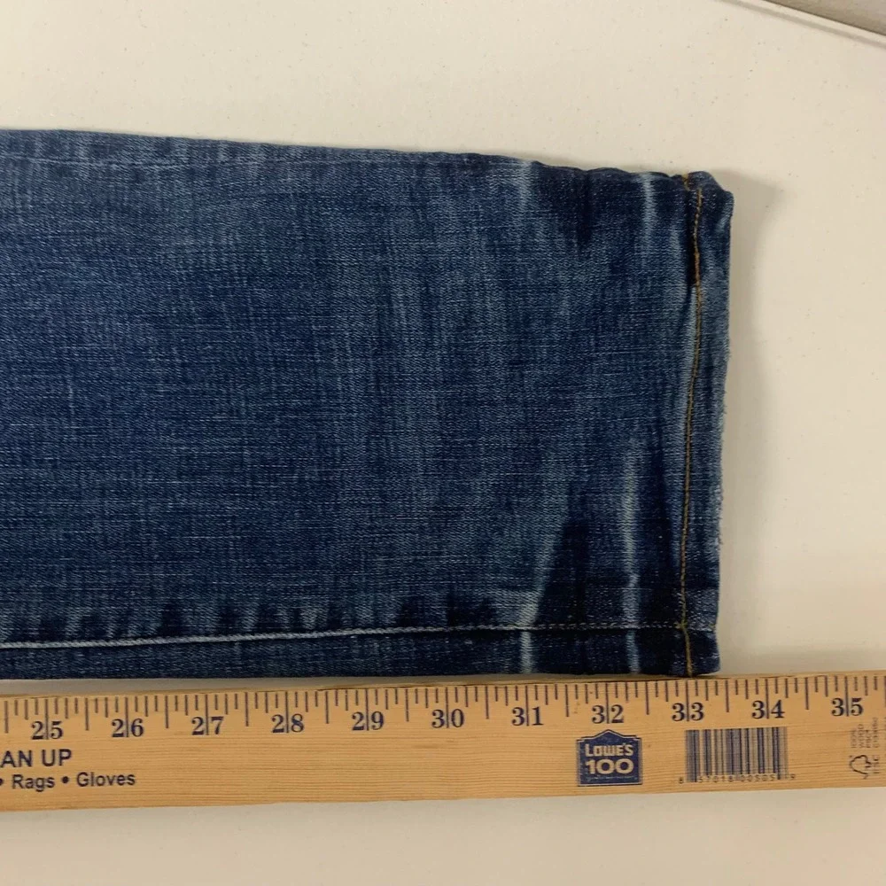 American‎ Eagle Slim Straight Jeans Mens 30x34 Blue Distressed Ne(x)t Level Flex